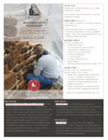 Building Arts Workshop: Lime Mortar Conservation