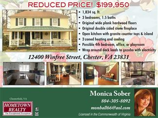 Historic real estate listing for sale in Chester, VA