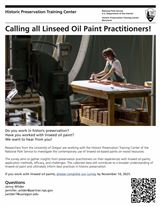 Participate in NPS-HPTC Linseed Oil Paint Research Survey