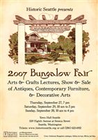 Historic Seattle presents the 2007 Bungalow Fair