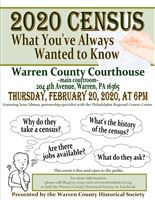 2020 Census: What You've Always Wanted to Know @ The Warren County Historical Society