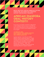 African Diaspora Oral History Contest 