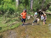 Wading in Oatka Creek @ Genesee Country Village & Museum