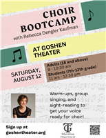 Choir Bootcamp at Goshen Theater