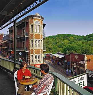 Flat Iron Building, shops on Center and Spring Streets - Eureka Springs, Arkansas Credit: Chuck Haralson, Arkansas Parks and Tourism