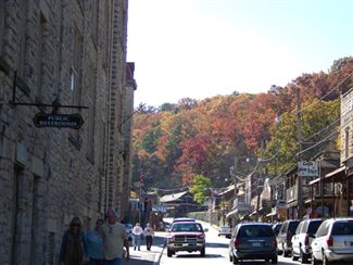 Auditorium, shops on Main Street - Eureka Springs, Arkansas Credit: Ken Rundel