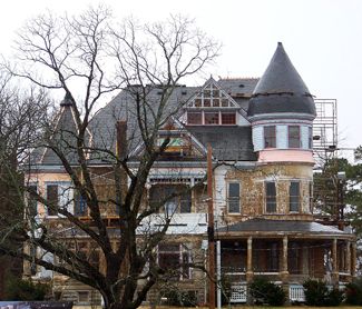 The Queen Anne Mansion, under renovation at the time - Eureka Springs, Arkansas Credit: Ken Rundel