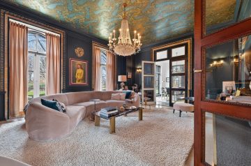 Living Room at The Louis Kamper Mansion in Indian Village, Detroit.