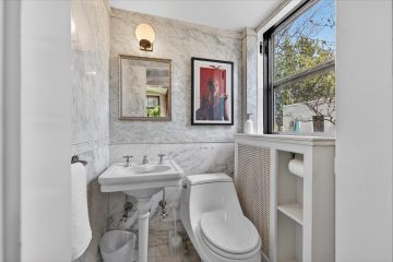 Bathroom at The Louis Kamper Mansion in Indian Village, Detroit.