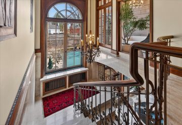 Stairway at The Louis Kamper Mansion in Indian Village, Detroit.