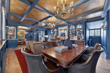 Dining room at The Louis Kamper Mansion in Indian Village, Detroit.