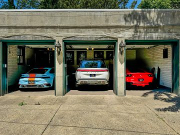 Parking garage at The Louis Kamper Mansion in Indian Village, Detroit.