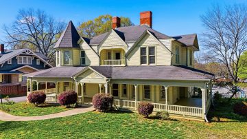The two-story 1898 Queen Anne-style Fox-Ingold House, known locally as the “Hospitality House
